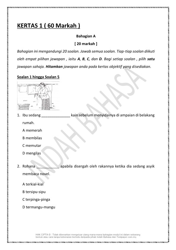 Koleksi Soalan Peperiksaan  Percubaan  Ramalan  Latihan 