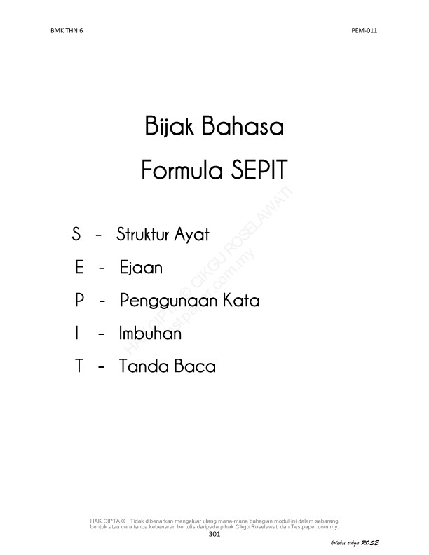 Koleksi Soalan Peperiksaan Percubaan Ramalan Latihan Nota