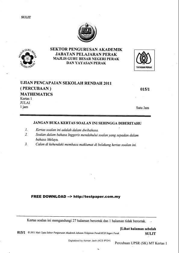 Koleksi Soalan Peperiksaan  Percubaan  Ramalan  Latihan 