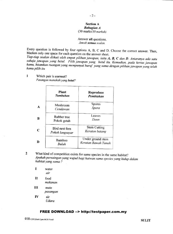 Koleksi Soalan Peperiksaan  Percubaan  Ramalan  Latihan 